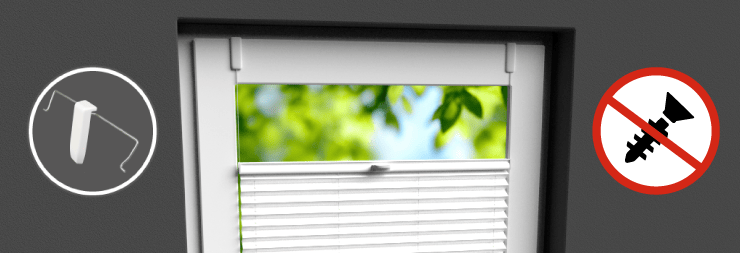 Plissee ohne bohren Slim-Fix