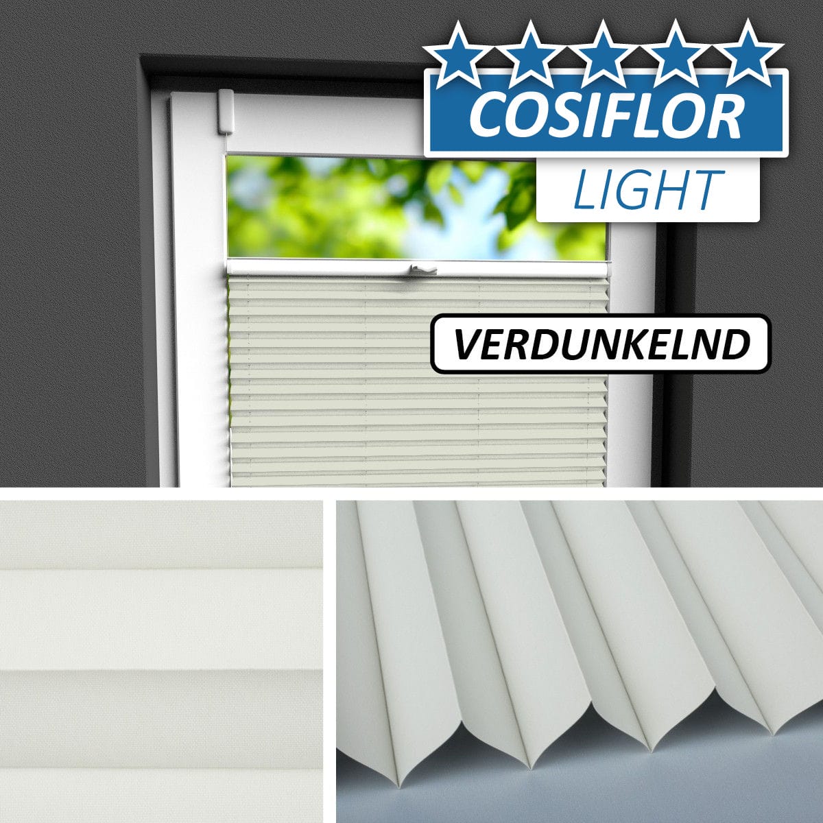 Verdunkelungsplissee </br>Stuttgart PX-V-01 | CL