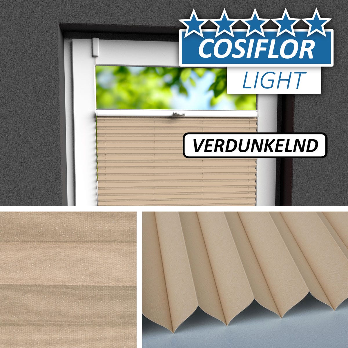 Verdunkelungsplissee </br>Stuttgart PX-V-13 | CL